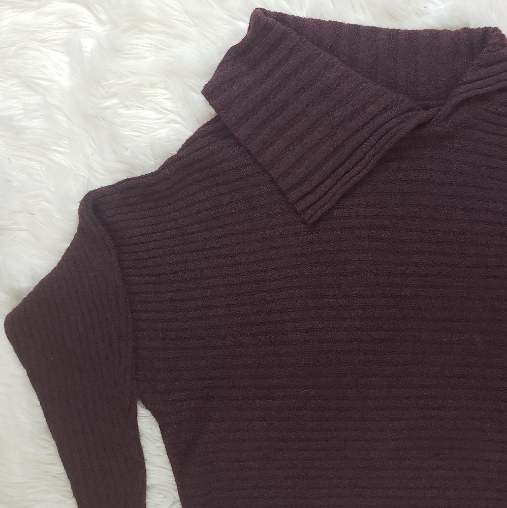 Max Studio Split Neck Ribbed Pullover Sweater - image 4